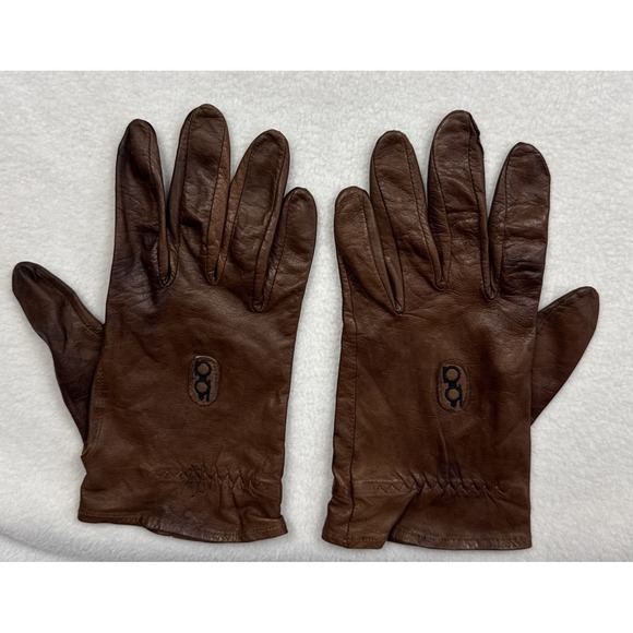 Vintage Brown Leather Driving‎ Gloves Men's Classic Unbranded Rustic Style - Picture 1 of 3